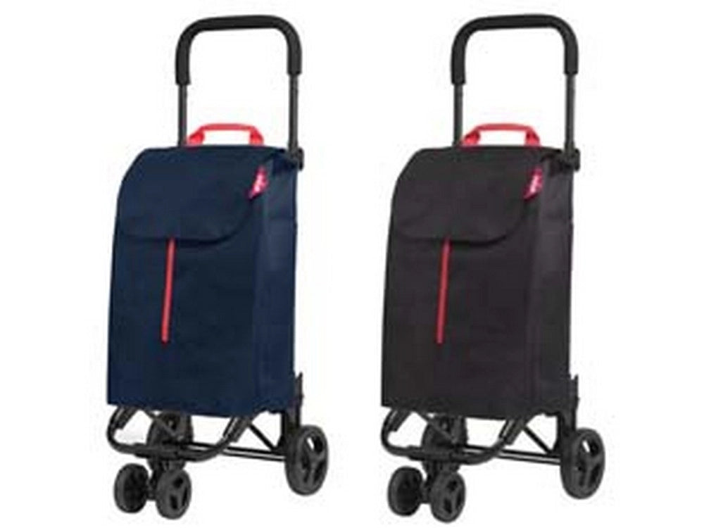 1pz carrello spesa 50 litri "twin" 4 ruote - nero cod:ferx.fer337311