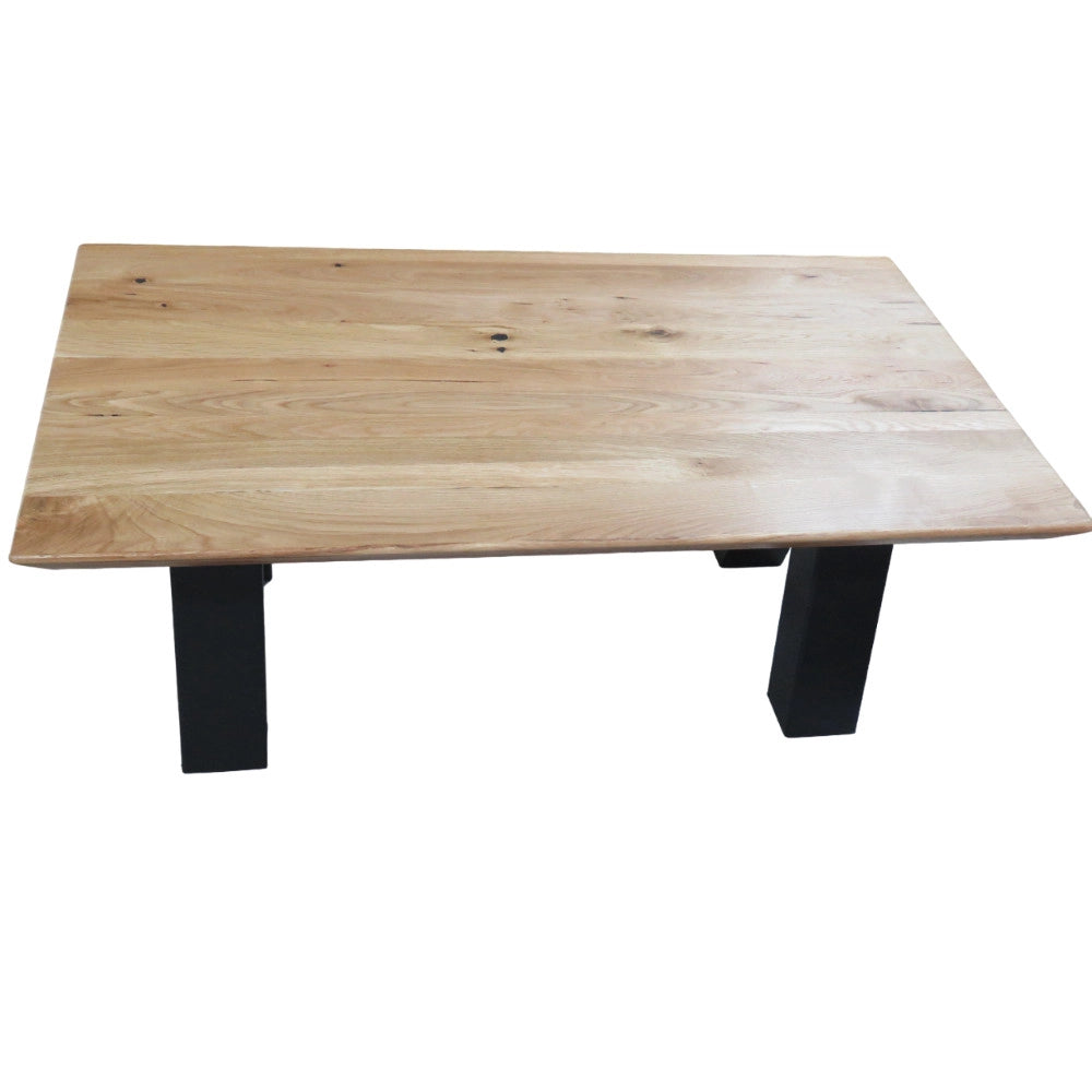Tavolino da caffè CONNECT - gamba LAMBDA 80x100 (nero)