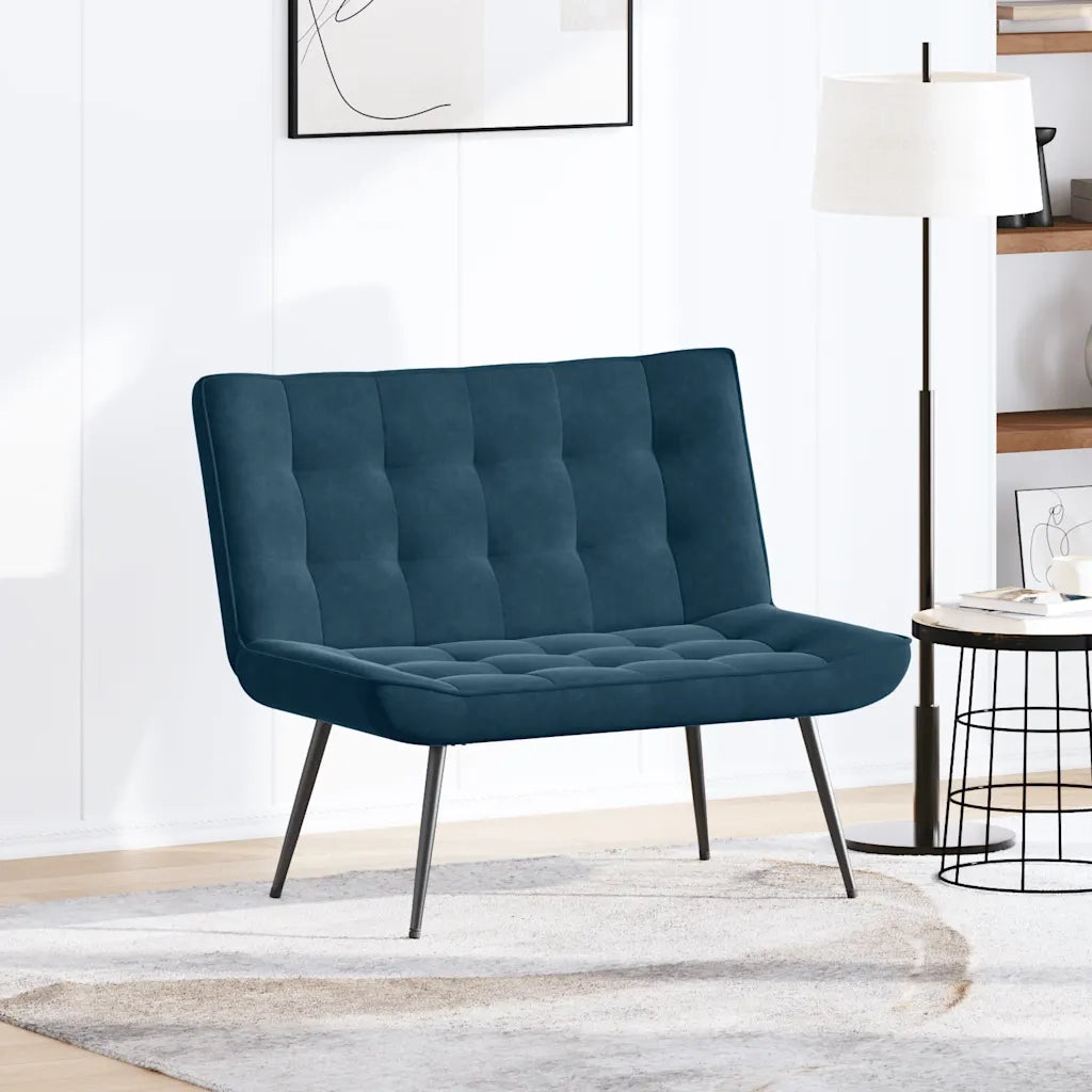 Panca Blu 110x74x84 cm in Velluto CFW7299986