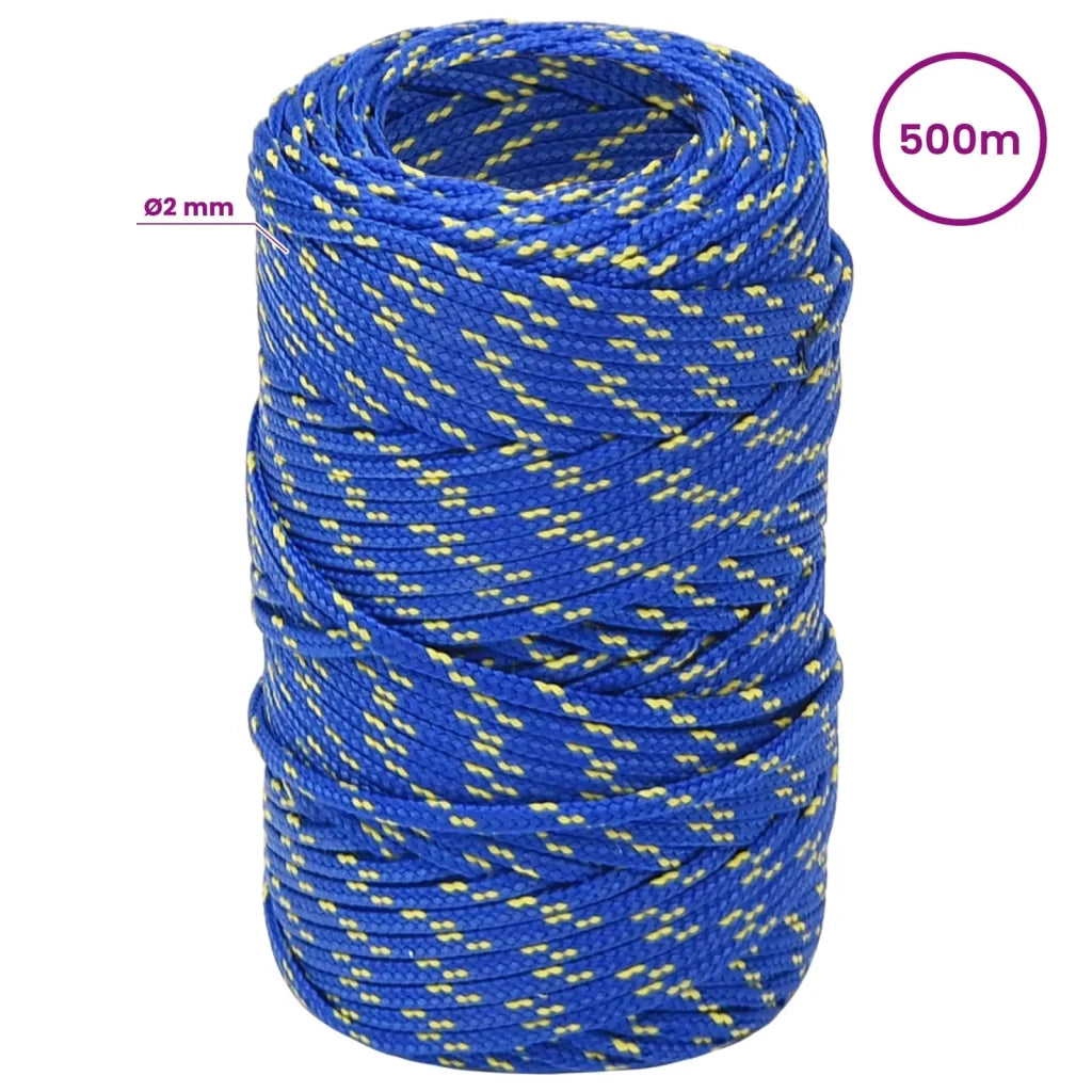 Corda multiuso 2 mm 500 m Blu PP 27 kg Carico massimo 3473021