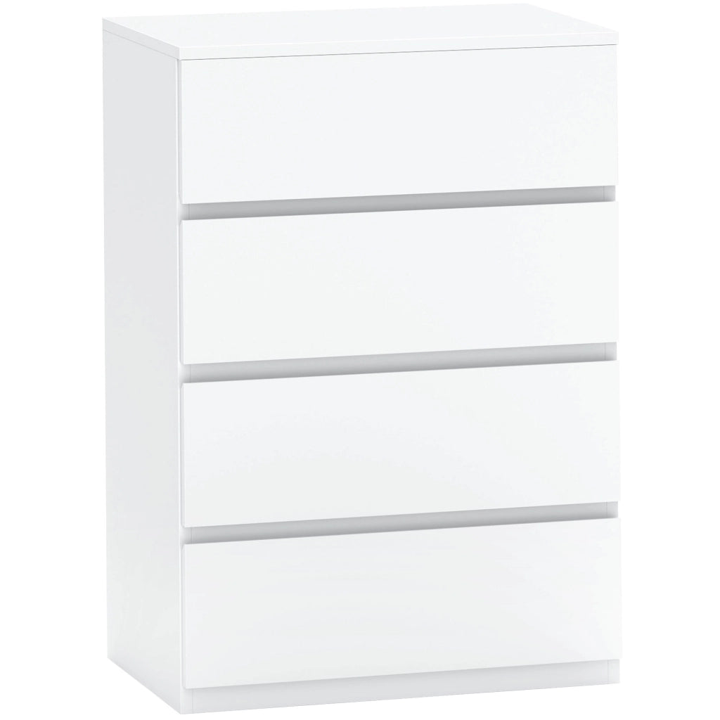 Cassettiera com¨° sideboard 4 cassetti ¨C Minimal ¨C bianco 55x33x80