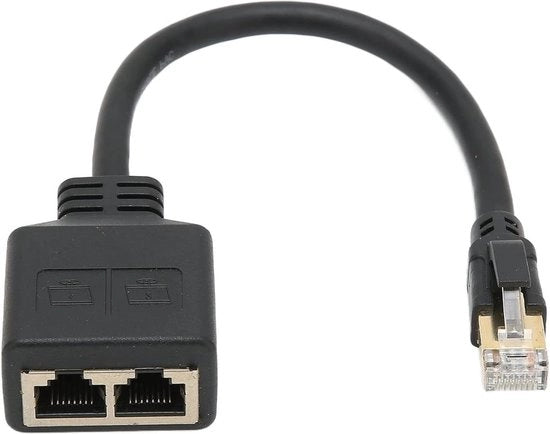 Divisore di rete 1 a 2 porte Ethernet CAT8 adattatore di cavo per ufficio domestico.