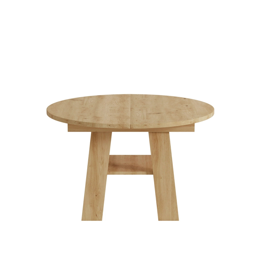 Tavolo da pranzo allungabile 110/150x110 cm in MDF color rovere con ripiano
