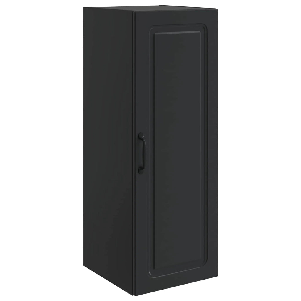 Mobiletto a muro 33 x 34,5 x 90 cm Legno ingegnerizzato Nero 899266