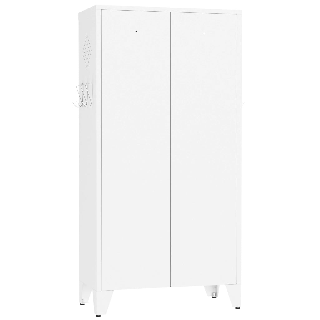 Armadio dispensa in metallo bianco 120x60x30 cm con 3 ripiani regolabili HAVRYA