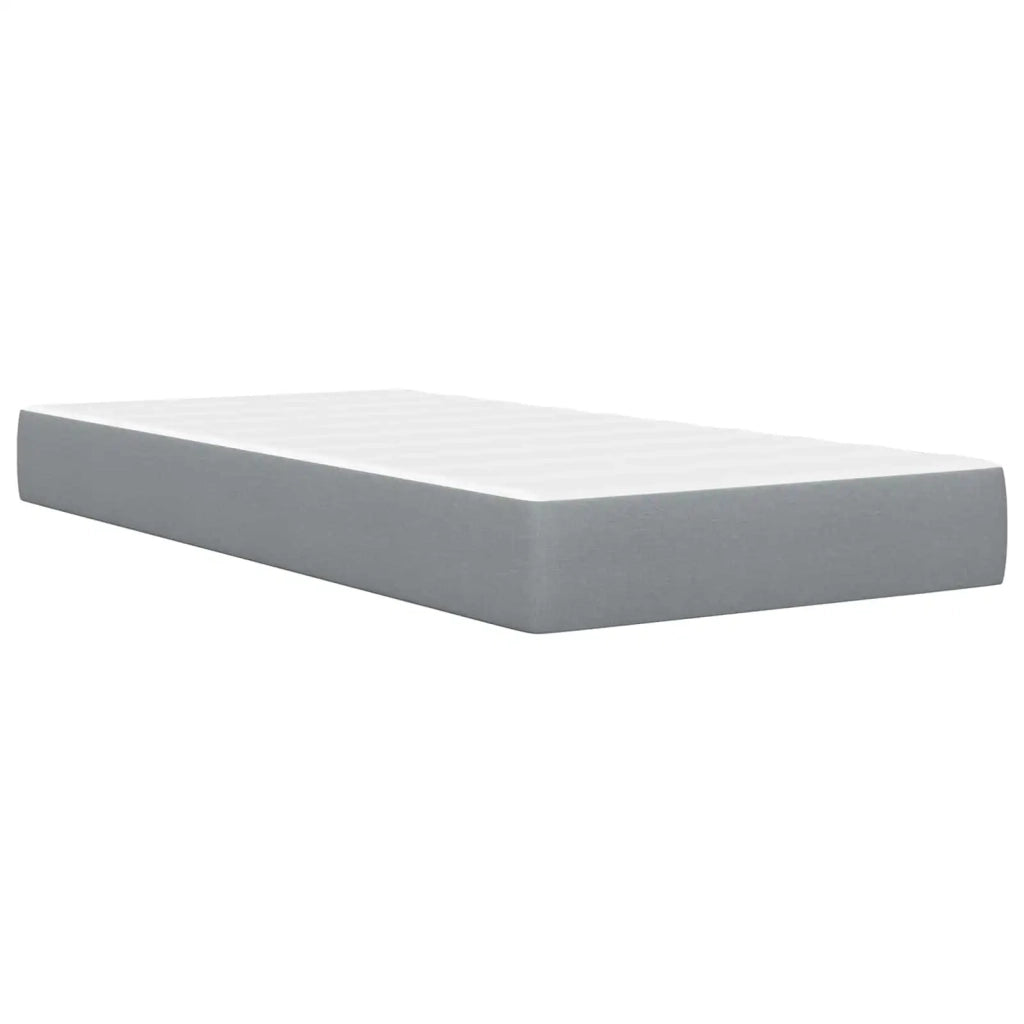 Struttura letto con materasso-Giroletto Grigio chiaro 90 x 190 cm Tessuto