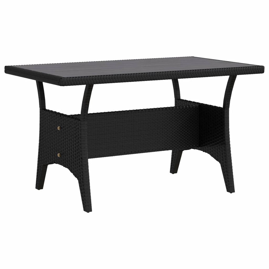 Set da pranzo per esterni 3 pz Nero polyrattan 3422256