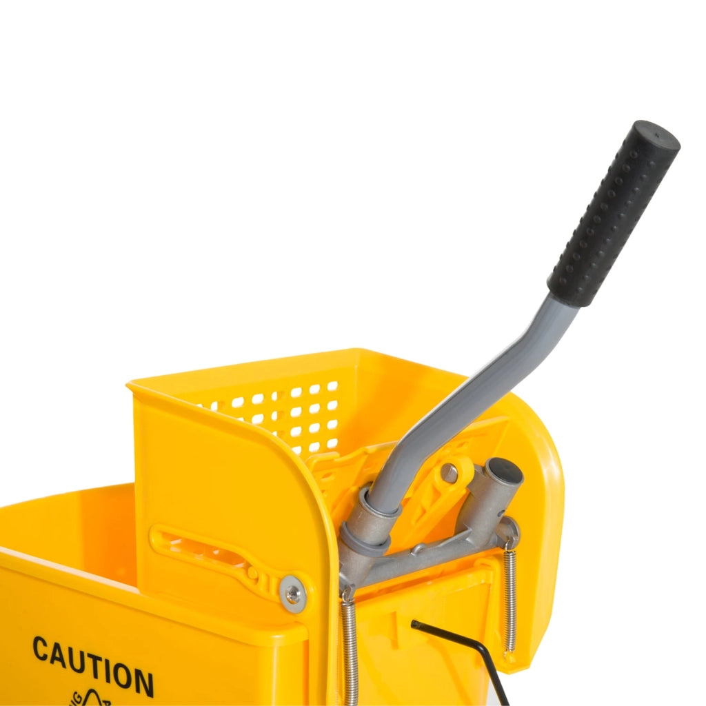 Carrello Pulizie Secchio 20L con Separatore Acqua e Strizzatore Rimovibile 60x27x70.5 cm