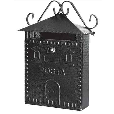 CASSETTA POSTALE 'RUSTICA' RESIDENCE mm 300x100x360h - Nera