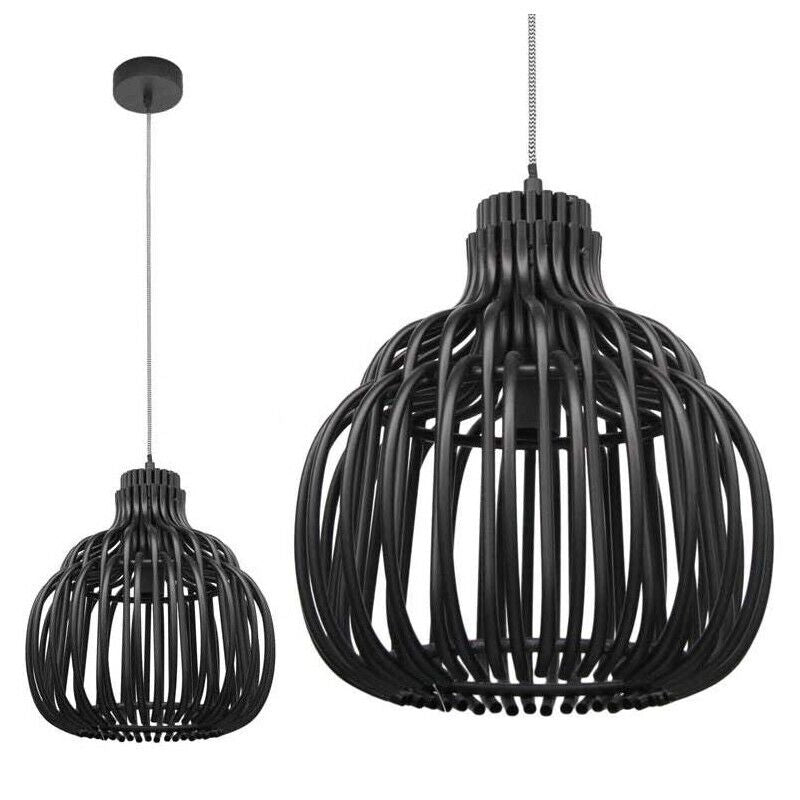 LAMPADARIO A CADUTA IN STILE MODERNO 30X80 CM  COLORE NERO