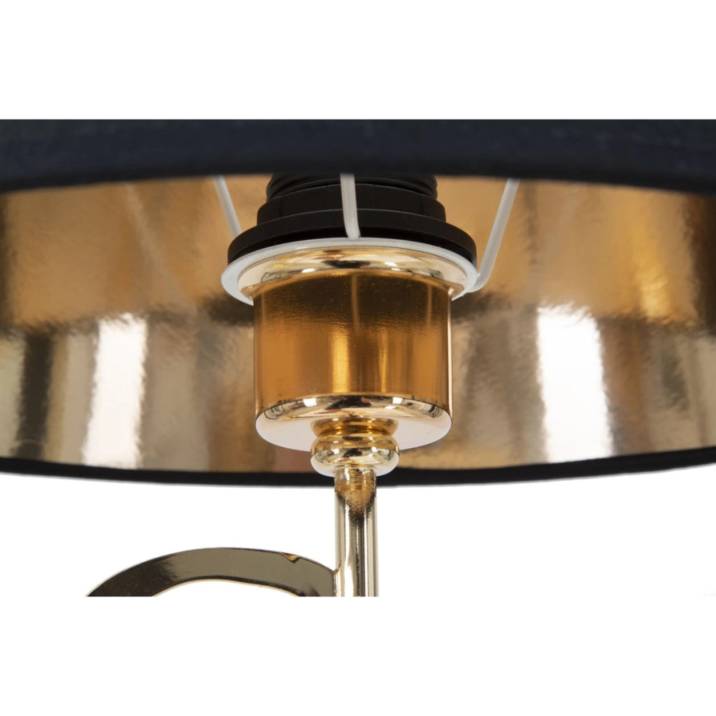 Lampada da Tavolo VKH126, Nero, Metallo, 30x30x54,5 cm