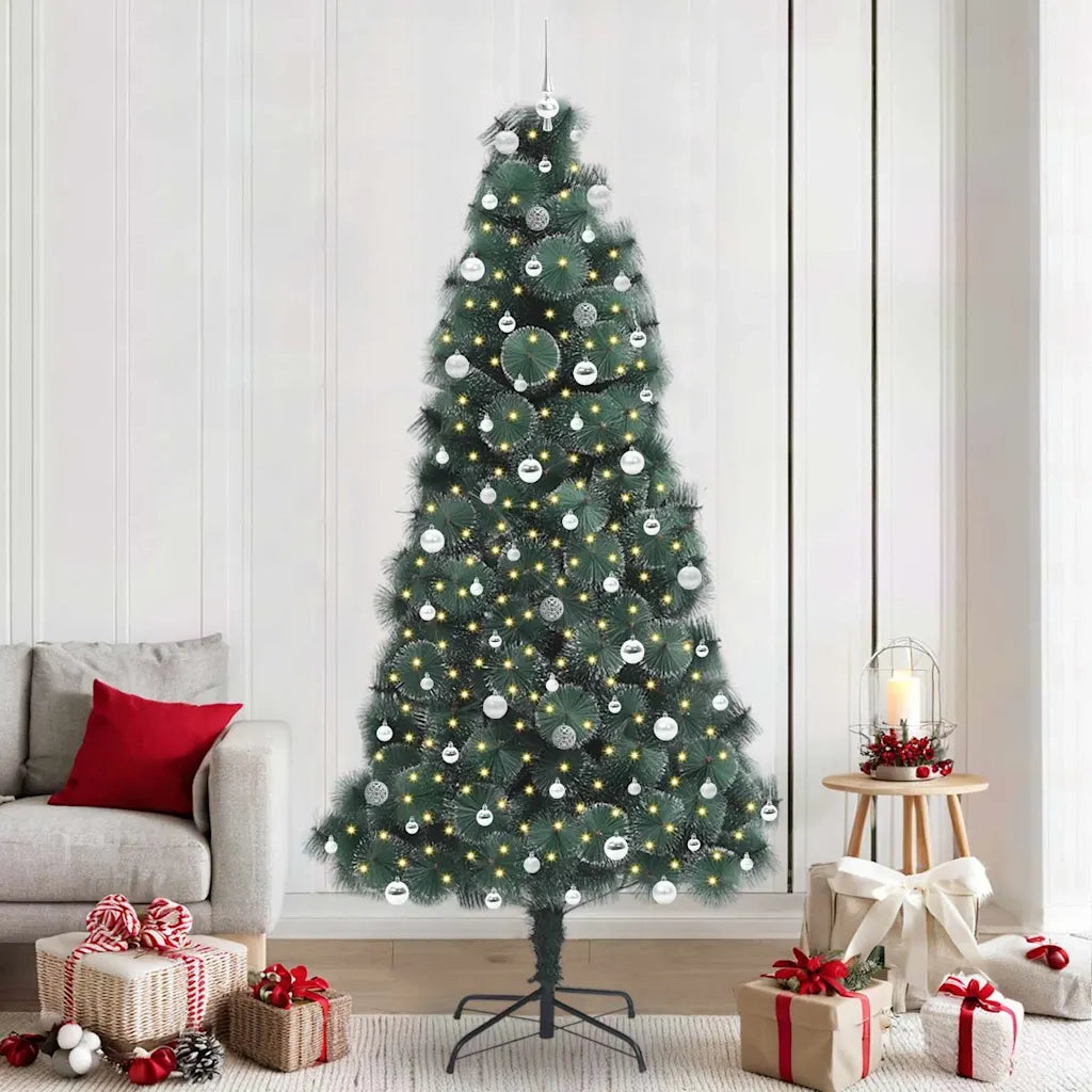 Albero di Natale artificiale preilluminato con set di palline 3396195