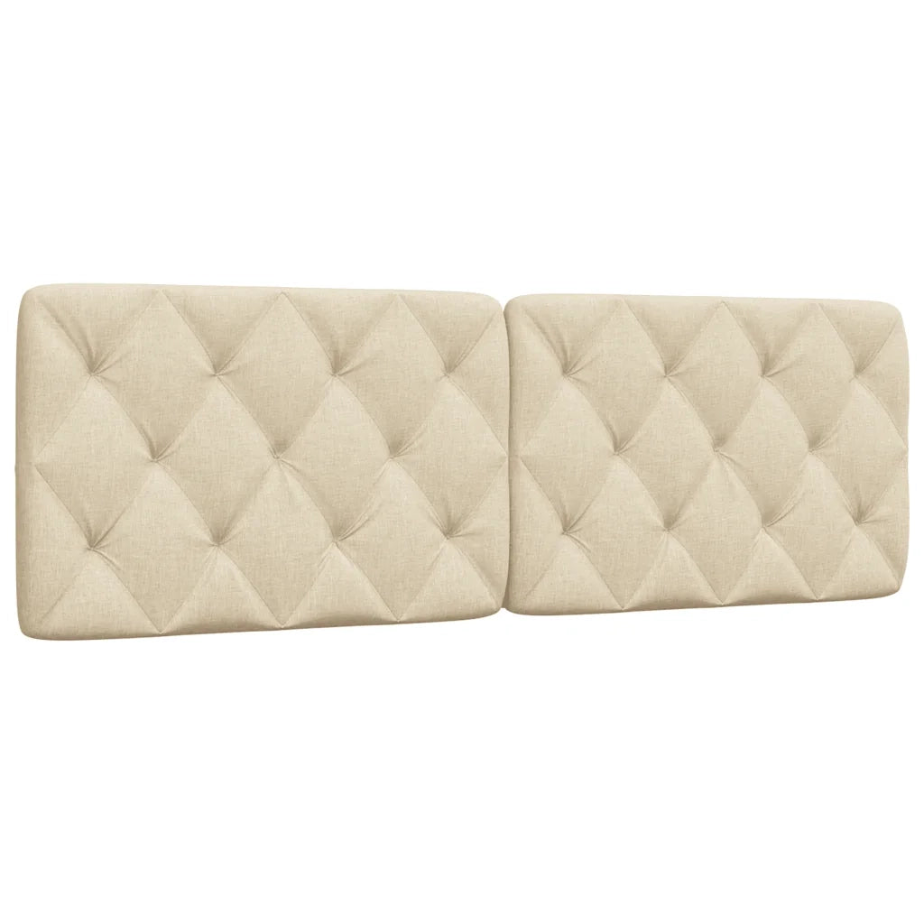 Cuscino Testiera Crema 160 cm in Tessuto 4019231