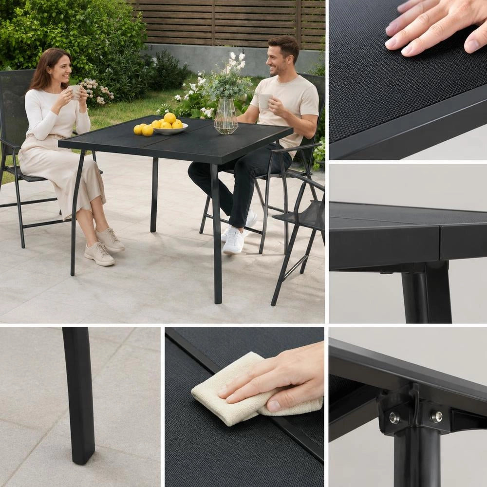 Garden Table Anthracite 100x100x72 Cm Steel Mesh