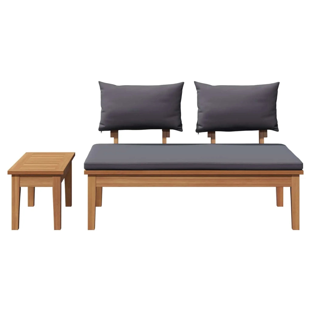 Set Panchina e Tavolo da Giardino 2 pz | Set Salotto da Giardino Grigio e Marrone