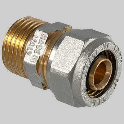 Raccordo a compressione diritto Maschio  26 x 1     T.D.M.