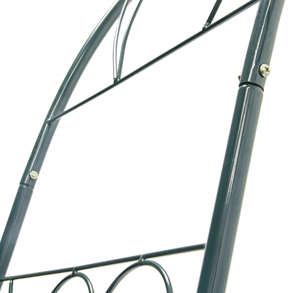 Arco per rose supporto decorativo giardino 233 x 100 x 50 cm in acciaio nero 13_0003177