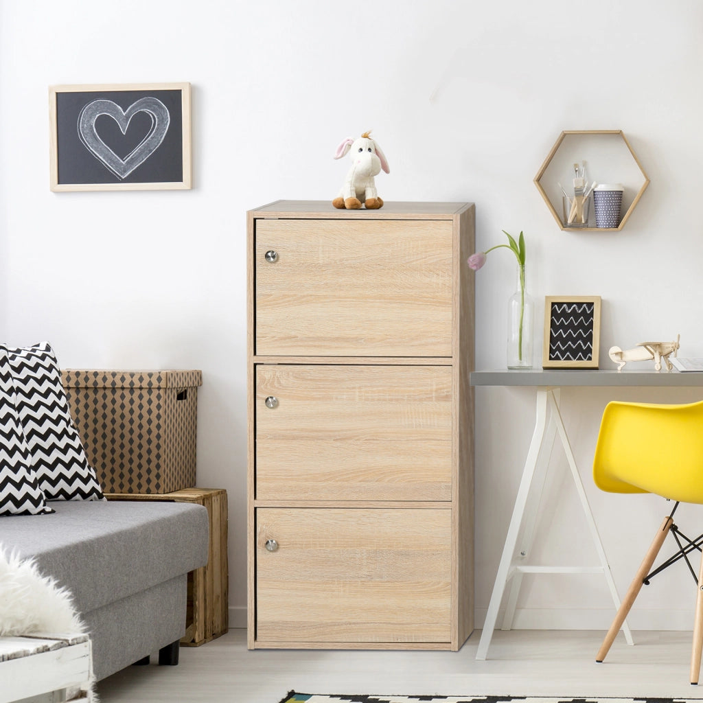 Mobiletto con 3 Antine e Ripiani ¨C Minimal ¨C 48x34x100cm