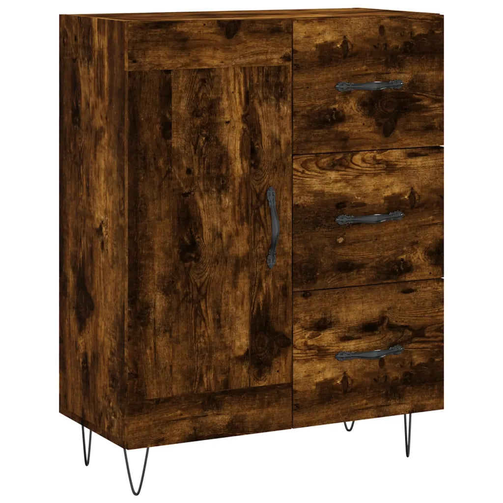 Credenza-Buffet-Armadio da cucina Rovere Fumo 69,5x34x90 cm in Legno Multistrato 595680