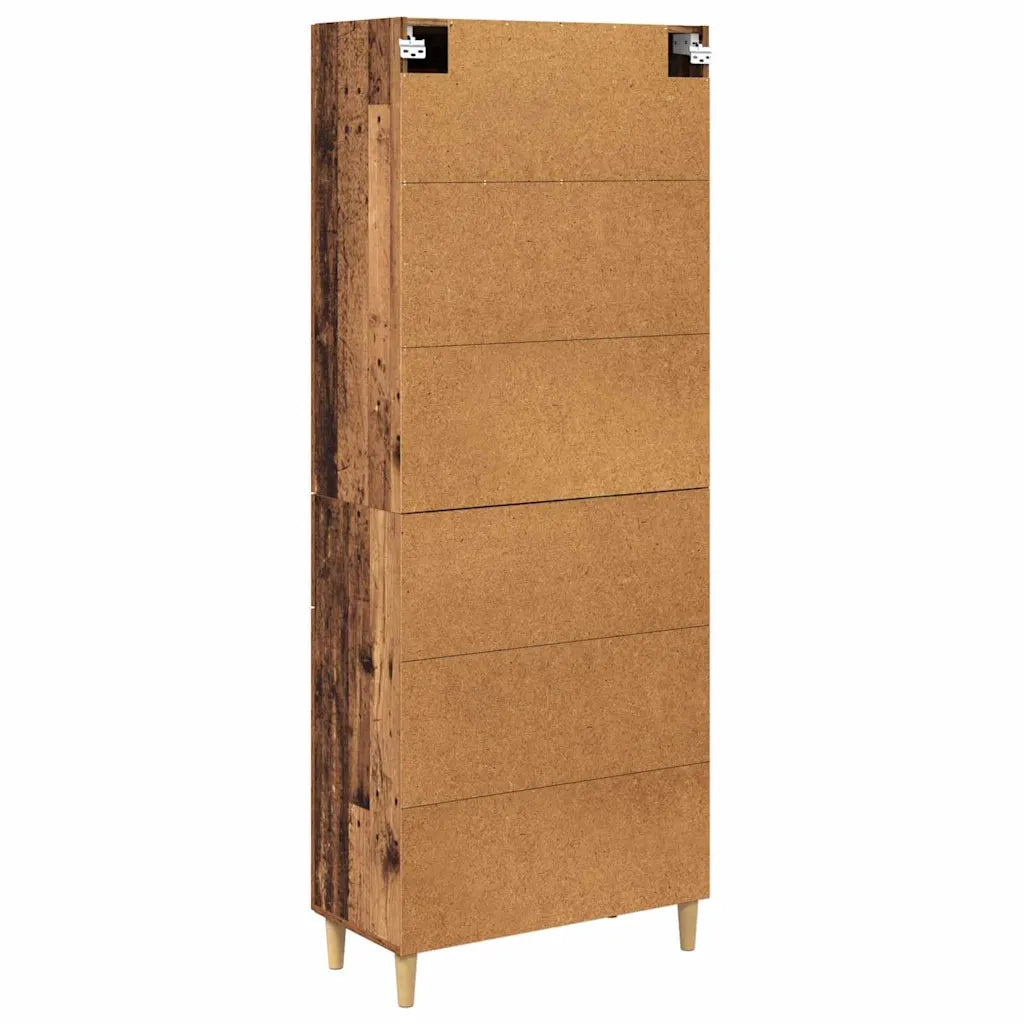 Credenza | Madia | Buffet da pranzo | Armadio da pranzo Legno vecchio 69,5 x 34 x 180 cm Legno multistrato