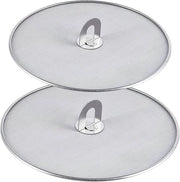 Set di 2 coppe di protezione in acciaio inossidabile con maniglia pieghevole per padelle - Accessorio per cucina per padelle - Copertura del coperchio - 25 cm e 32 cm