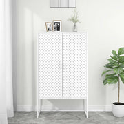 Credenza Alta Bianca 80x35x135 cm in Acciaio
