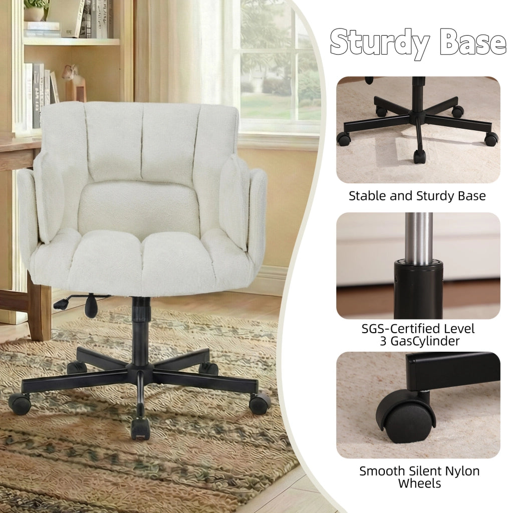Sedia da ufficio con braccioli pieghevoli ¨C Xylo ¨C Beige