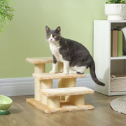 Scaletta per gatti con piattaforme e colonne in sisal, beige