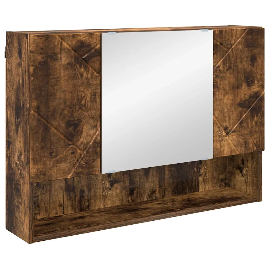 Set di mobili per il bagno con cassetto 5 pcs Rovere fumé