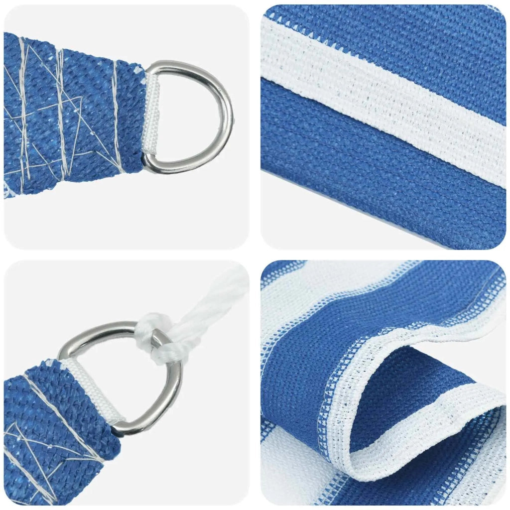 Vela Parasole | Telo Ombra | Vela da ombra Blu e Bianco 3 / 4 x 2 m HDPE