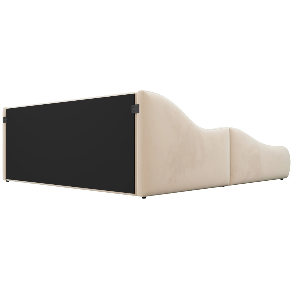 Letto imbottito per bambini 90x200 cm con testiera alta e sponde laterali