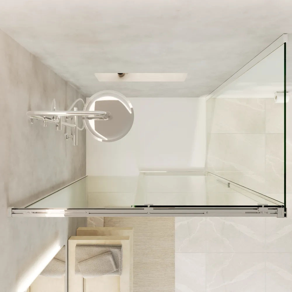 Box doccia 130x70cm scorrevole profili cromati vetro 8mm trasparente anticalcare h200 | Gili