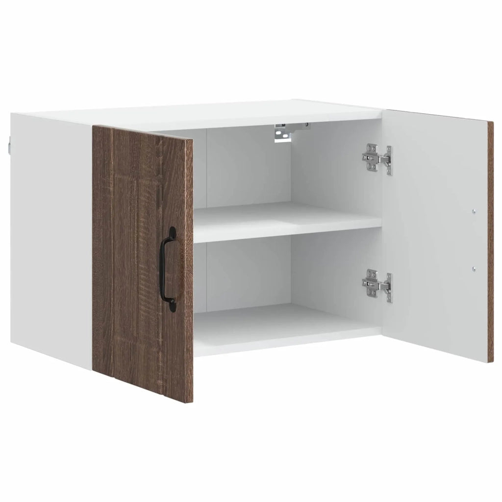 Armadi a pareti per cucina con porta Lucca 2 pcs Rovere Marrone 884929