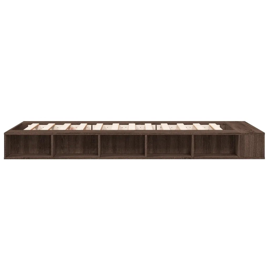 Letto singolo | Letto per adulti | Giroletto Rovere Marrone 75x190 cm in Legno Multistrato