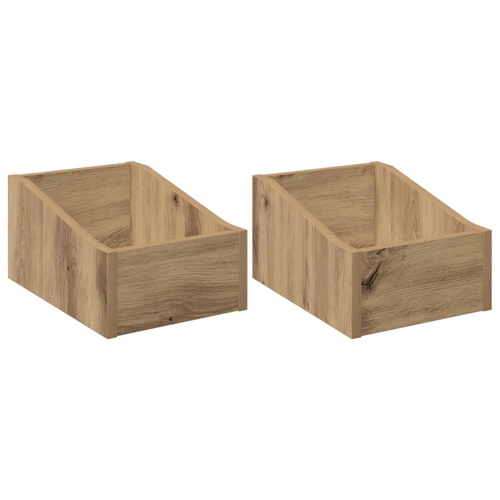 Scatola per dischi LP 2 pz Rovere Artigianale 23 x 33 x 16 cm 8012793