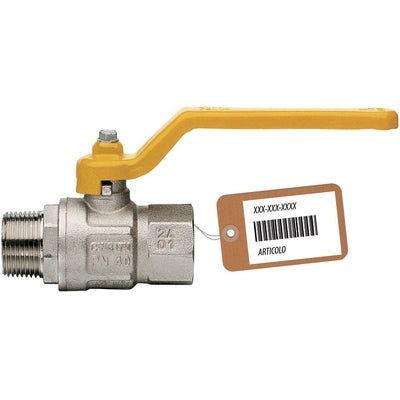 VALVOLA A SFERA GAS MF CON LEVA LUNGA MOD. LONDON F-BRICO- 1/2  DN 15- FAIDF- pezzi 1