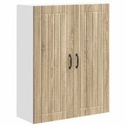 Armadio da cucina rettangolare moderno 80 x 31 x 100 cm pratico spazio di archiviazione stile essenziale in legno multistrato rovere sonoma 02_0054164