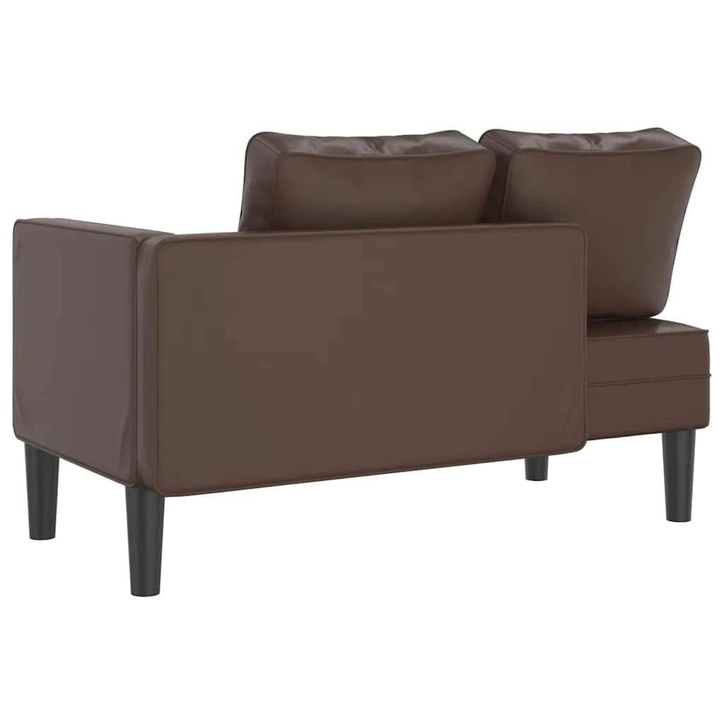Sdraio con Cuscini Marrone in Similpelle 4007566