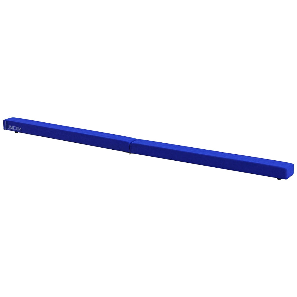 Travetto per Bilanciamento Flessibile e Antiscivolo ¨C Minimal ¨C 210x10x6.5 cm Blu Pelle Scamosciata