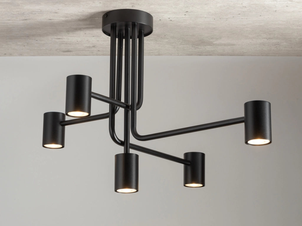 Plafoniera moderna nera Luis 5xGU10 25W Sigma Lighting