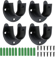Maniglie in acciaio inossidabile - 4 pezzi - nero - 32 mm