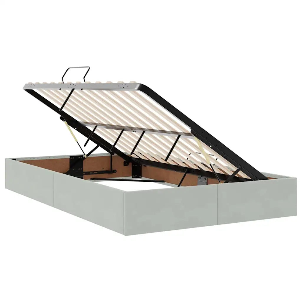 Letto con contenitore e materasso Grigio chiaro 120 x 200 cm 3370293