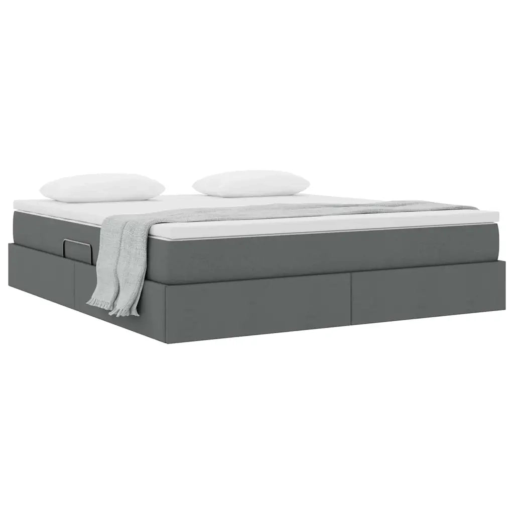Letto con contenitore e materasso Grigio scuro 160 x 200 cm 3370237