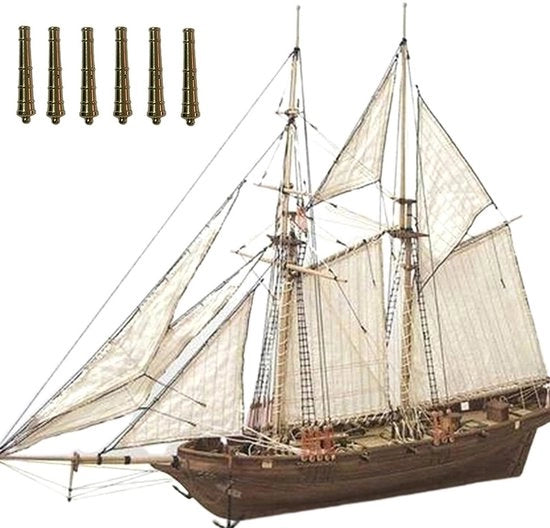 Modello di Yacht in Legno 3D - Puzzola per Modello - Kit per Modello - Attività da Fai da Te - Decorazione - Regalo di Giochi - Facile da Assemblare - 400x150x270 mm - Modello di Yacht