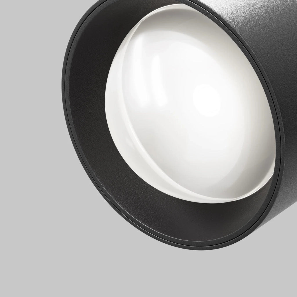 Maytoni Faretto moderno Exility Lens 1 luce LED integrato nero alluminio