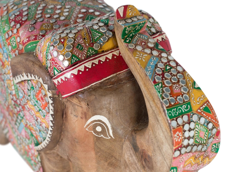 Figura decorativa a forma di elefante alta 65 cm