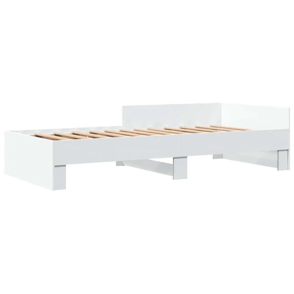 Letto singolo | Letto per adulti | Struttura letto con testata Bianco 80 x 200 cm