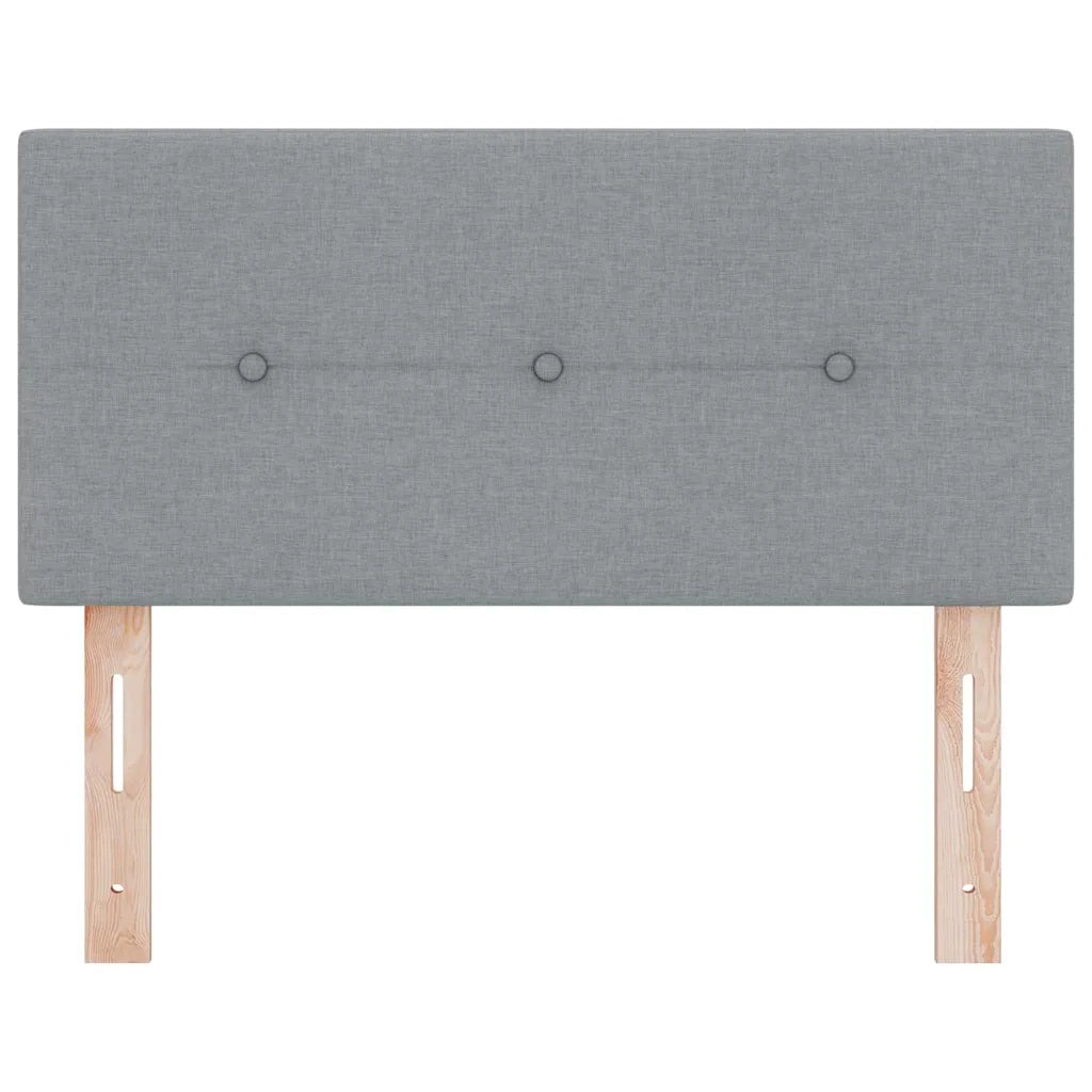 Testiera | Testata LED con strisce LED Grigio chiaro 90 cm Tessuto