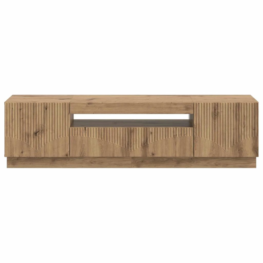 Mobile TV LED Rovere Artigianale Legno ingegnerizzato 897354