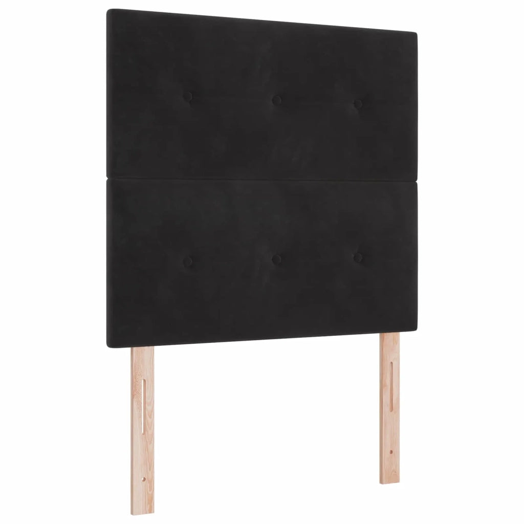 Testiera | Testata LED con strisce LED Nero 90 cm Velluto